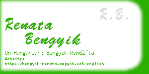 renata bengyik business card